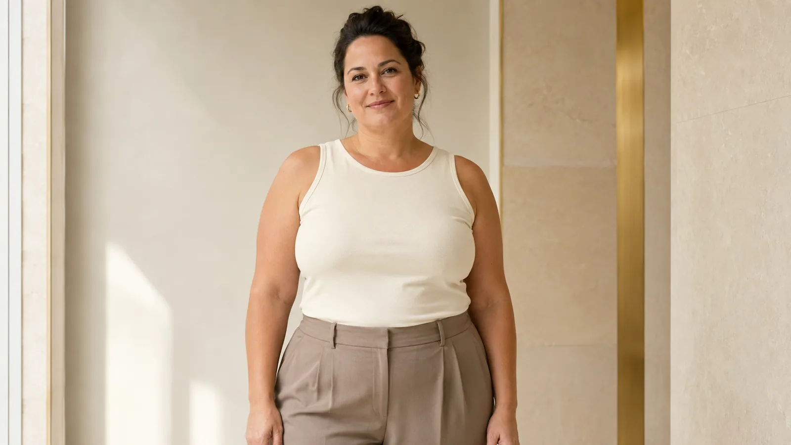 Adult woman during a breast reduction consultation