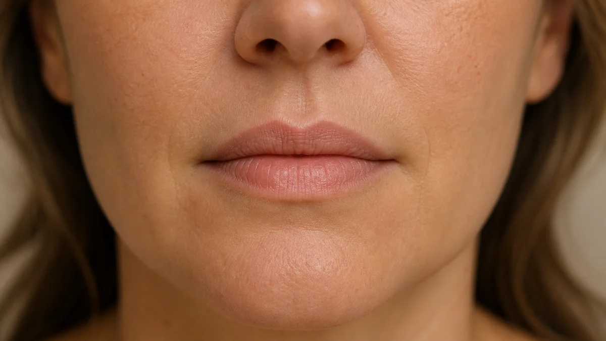 Lower face and lip area during a consultation