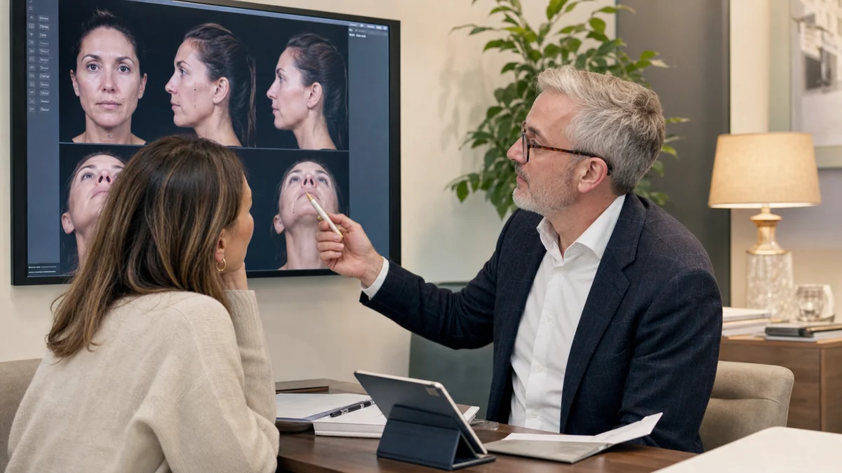 Patient reviewing revision surgery concerns with a specialist