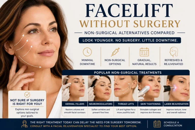 facelift without surgery treatment pricing, risks, availability